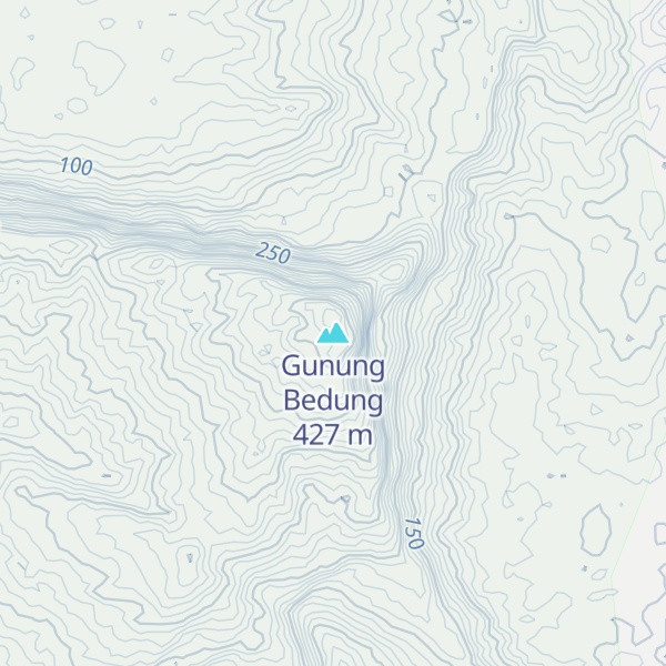 Map of Gunung Bedung