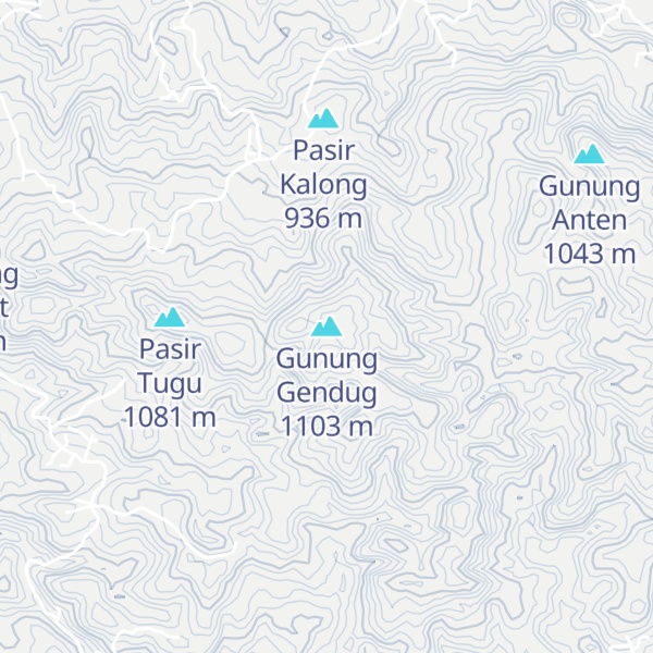 Map of Gunung Gendug