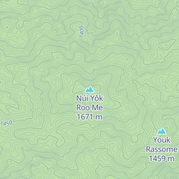 Map of Núi Yôk Roo Me