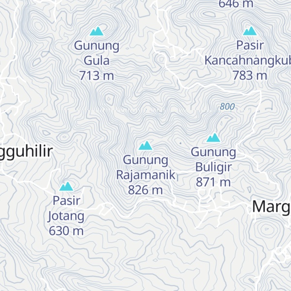 Map of Gunung Rajamanik