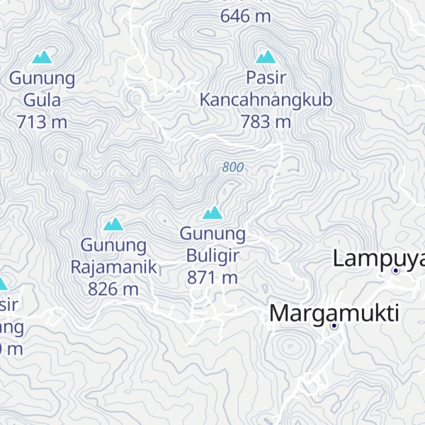Map of Gunung Buligir