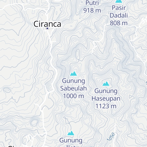 Map of Gunung Sabeulah