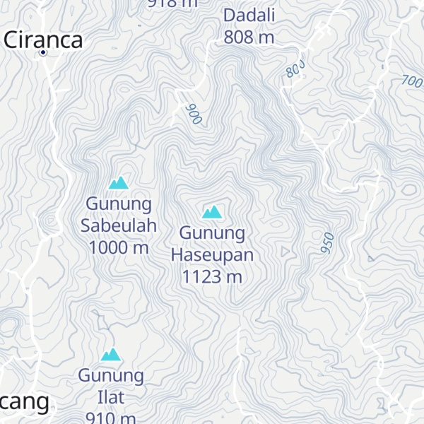 Map of Gunung Haseupan