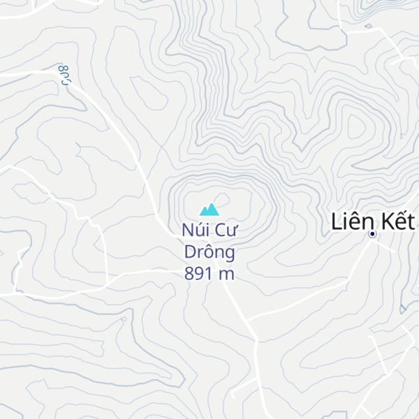 Map of Núi Cư Drông