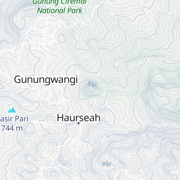 Map of Gunung Wangi