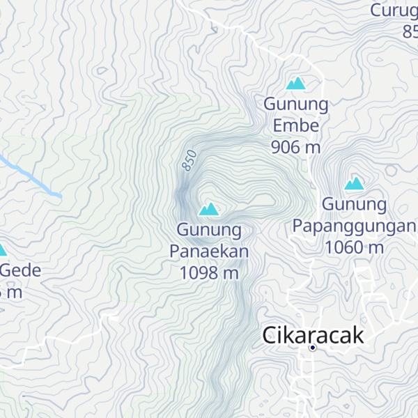 Map of Gunung Panaekan