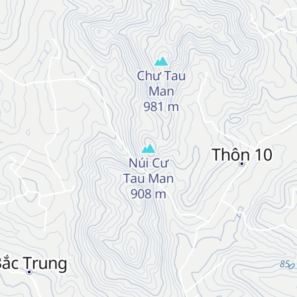 Map of Núi Cư Tau Man