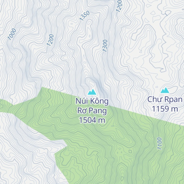 Map of Núi Kông Rơ Pang
