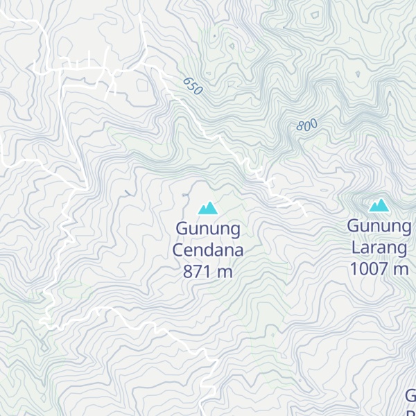Map of Gunung Cendana