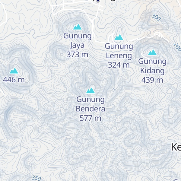 Map of Gunung Bendera