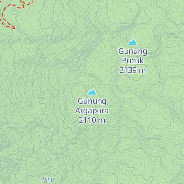 Map of Gunung Argapura