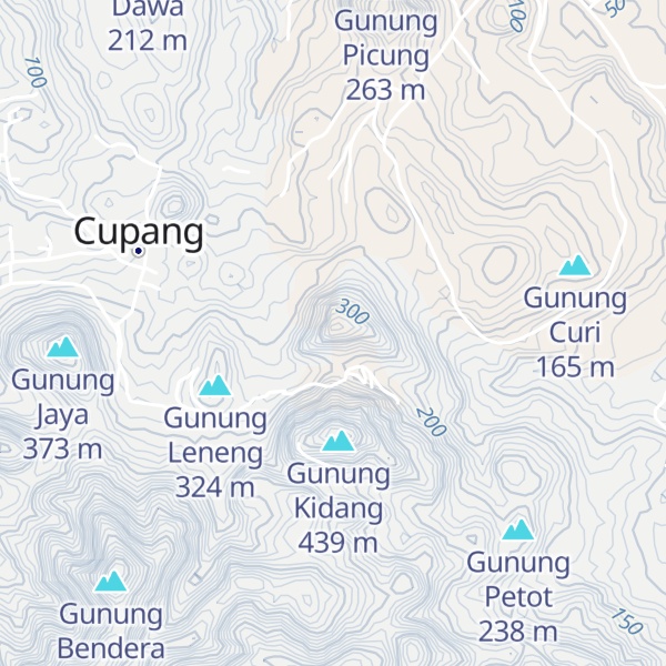Map of Gunung Hanjuang