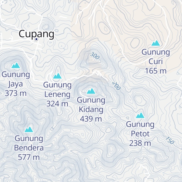 Map of Gunung Kidang