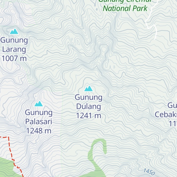 Map of Gunung Dulang