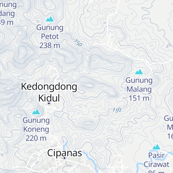 Map of Gunung Pagerbeusi