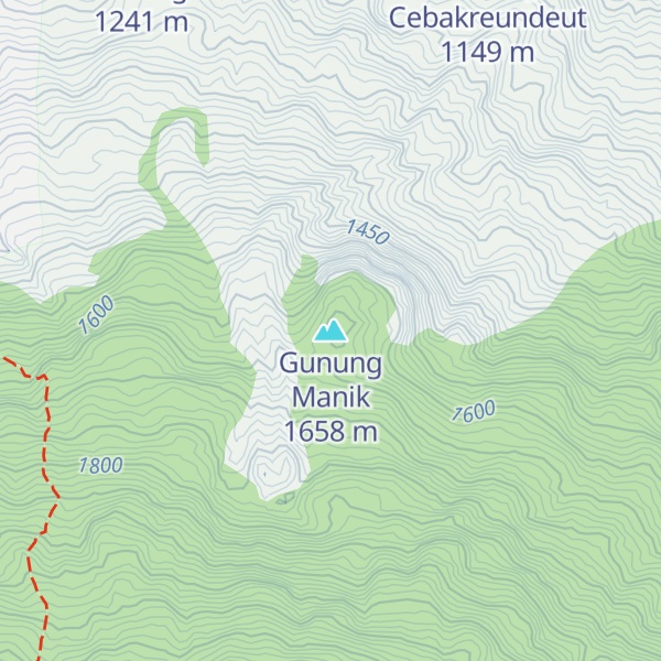 Map of Gunung Manik