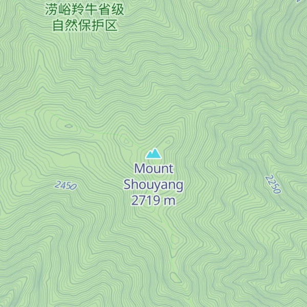 Map of Mount Shouyang