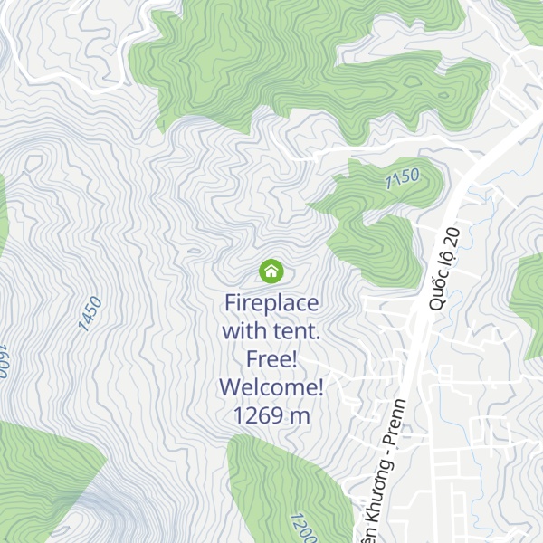 Map of Fireplace with tent. Free! Welcome!