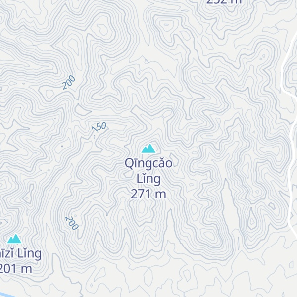 Map of Qīngcǎo Lǐng