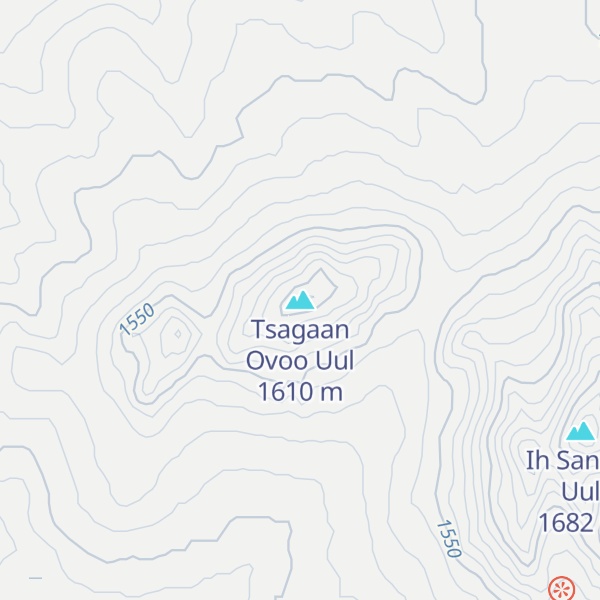 Map of Tsagaan Ovoo Uul