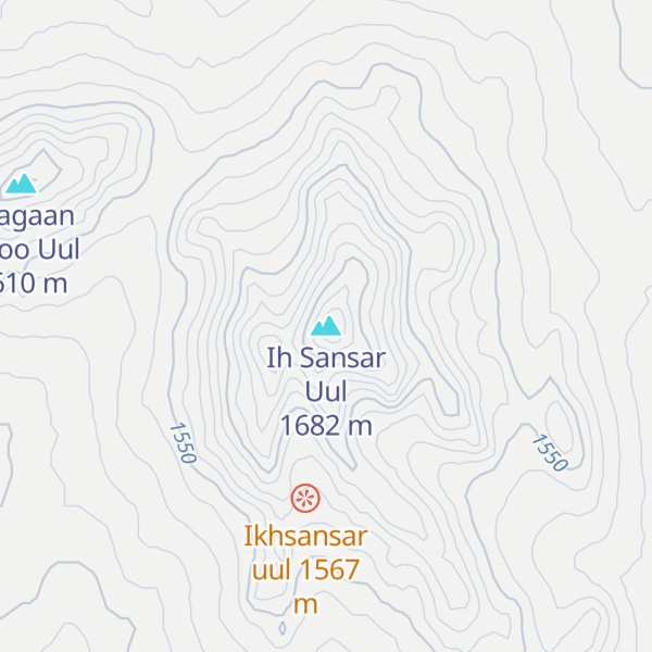 Map of Ih Sansar Uul