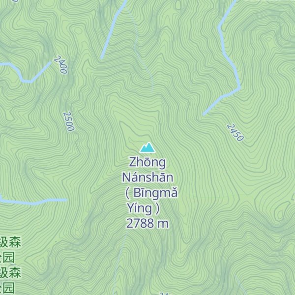 Map of Zhōng Nánshān （ Bīngmǎ Yíng ）