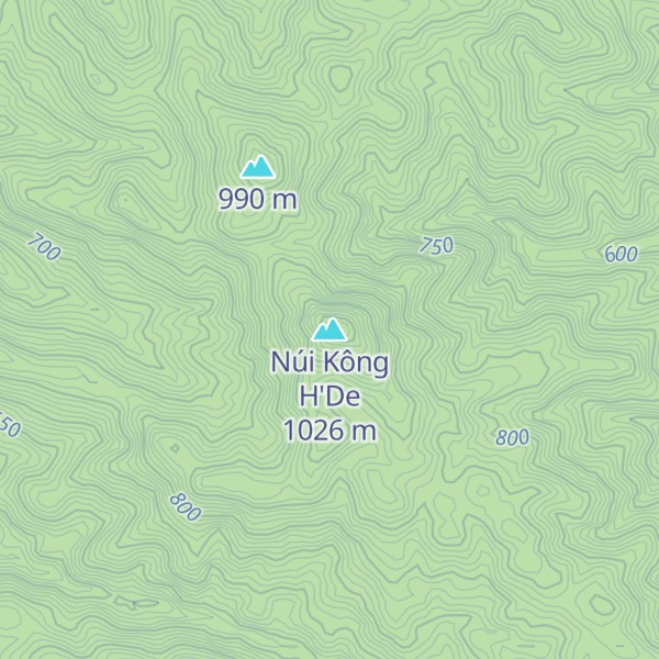 Map of Núi Kông H'De
