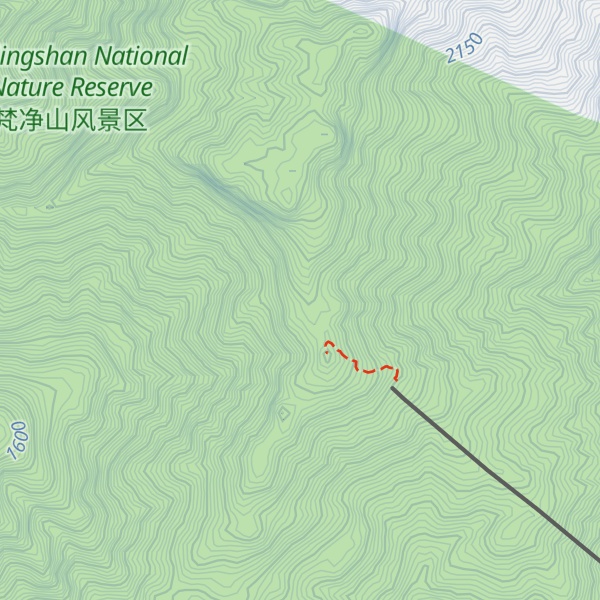 Map of Old Summit of Fanjing Mountain