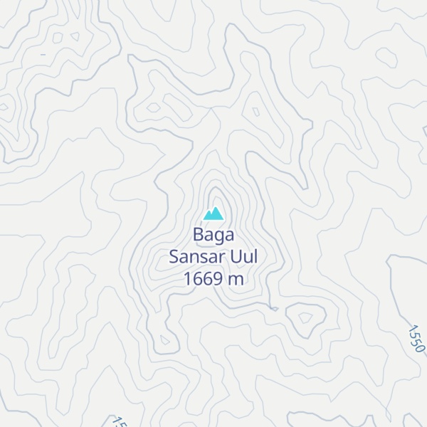 Map of Baga Sansar Uul
