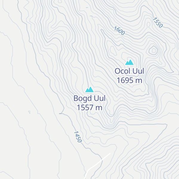 Map of Bogd Uul