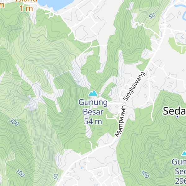 Map of Gunung Besar