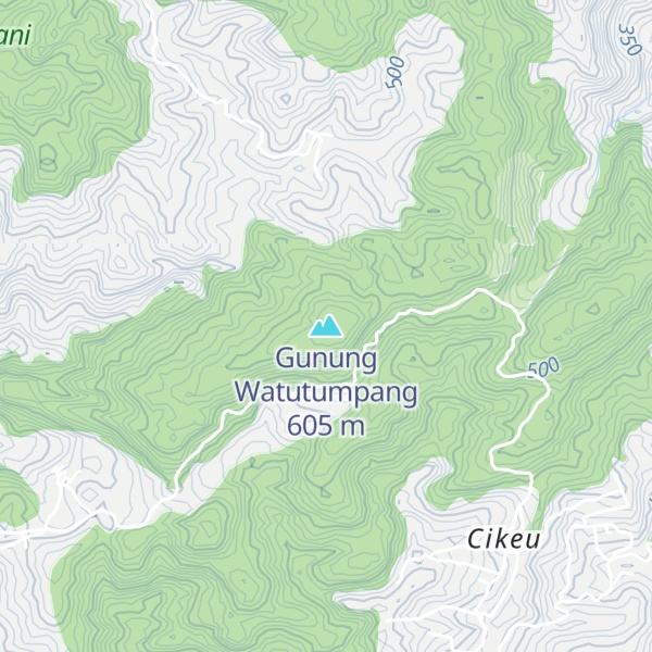 Map of Gunung Watutumpang