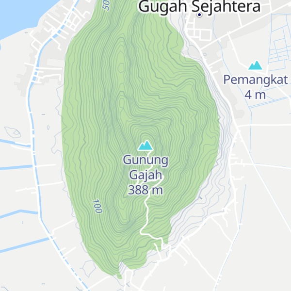 Map of Gunung Gajah