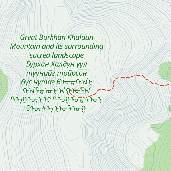 Map of Burkhan Khaldun