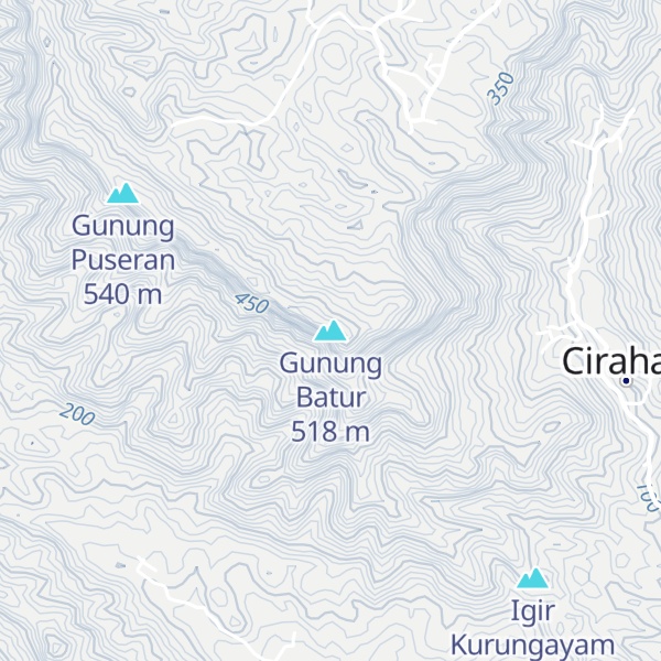 Map of Gunung Batur