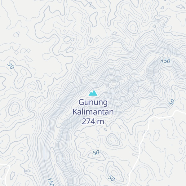 Map of Gunung Kalimantan