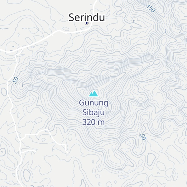 Map of Gunung Sibaju