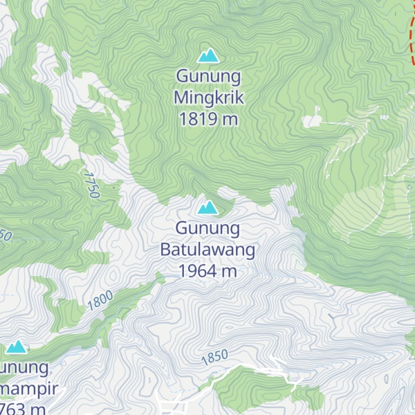 Map of Gunung Batulawang