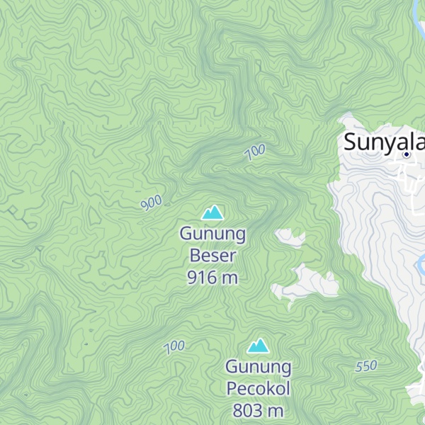Map of Gunung Beser