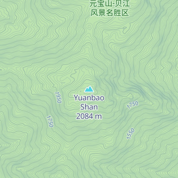 Map of Yuanbao Shan