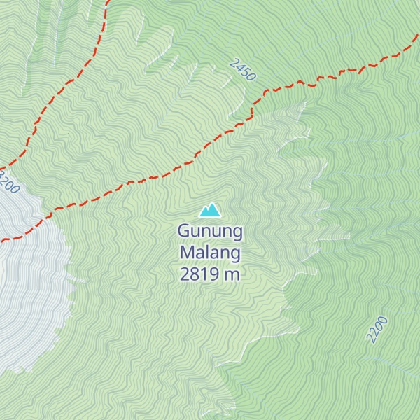 Map of Gunung Malang