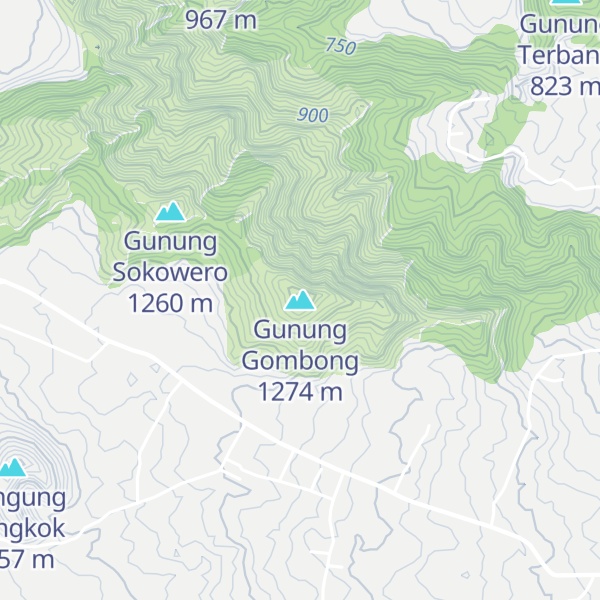 Map of Gunung Gombong