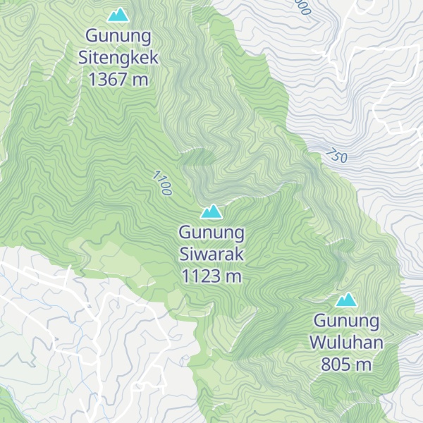 Map of Gunung Siwarak