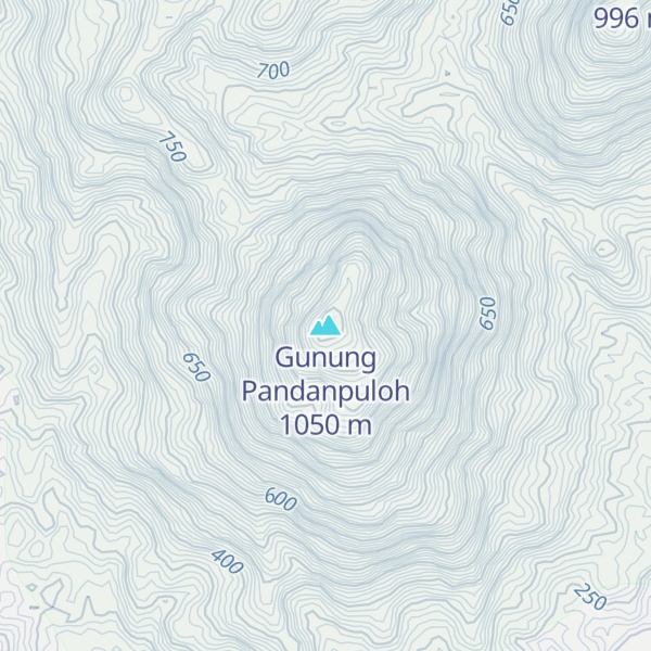 Map of Gunung Pandanpuloh