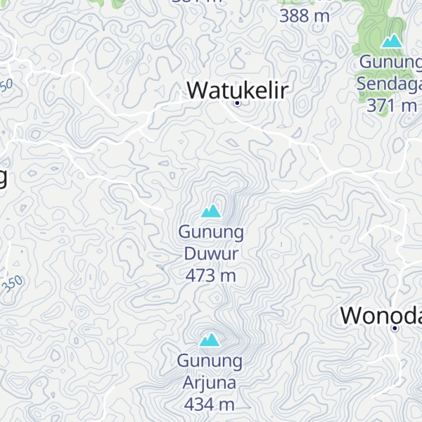 Map of Gunung Duwur