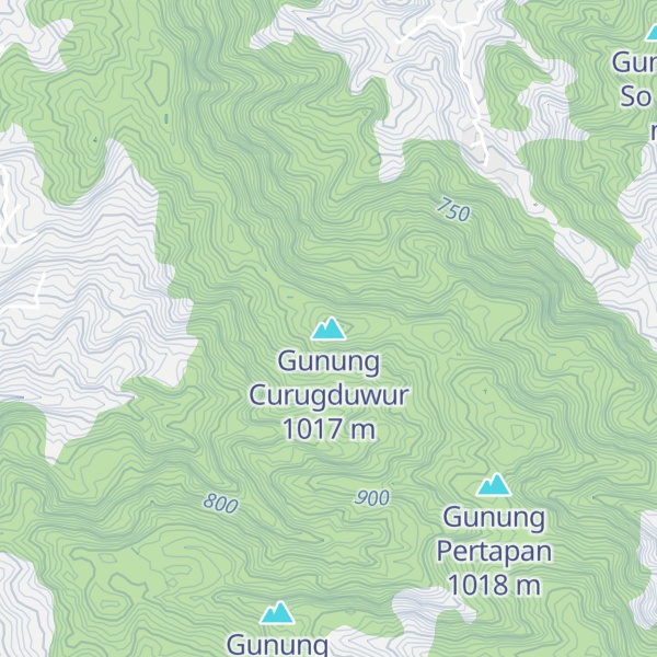 Map of Gunung Curugduwur