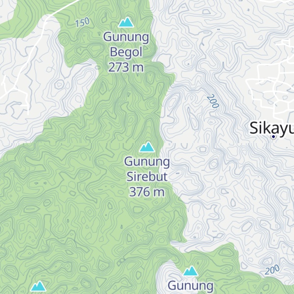 Map of Gunung Sirebut