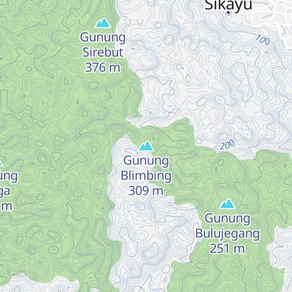 Map of Gunung Blimbing