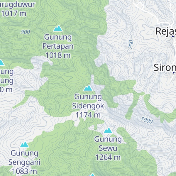 Map of Gunung Sidengok