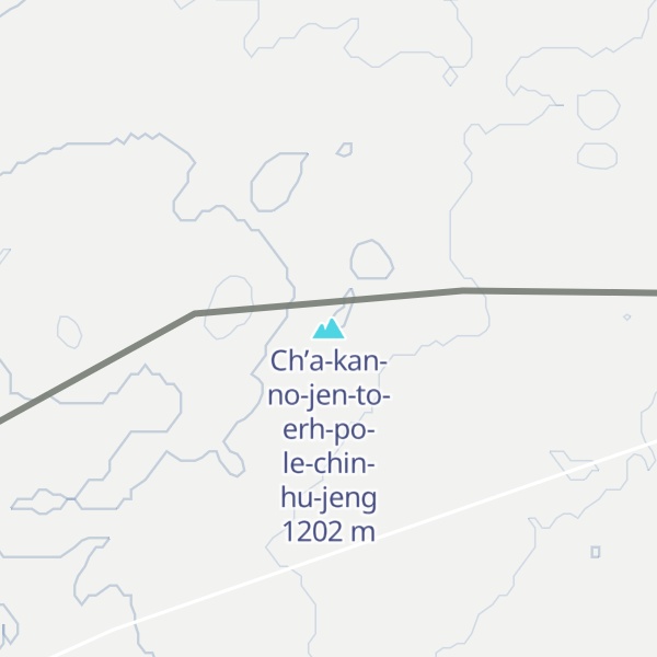 Map of Ch’a-kan-no-jen-to-erh-po-le-chin-hu-jeng